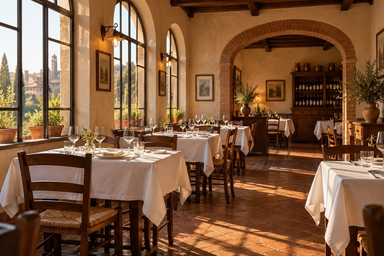 La sala, prima dell’apertura